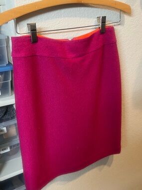 Banana Republic Fuchsia Wool Pencil Skirt
